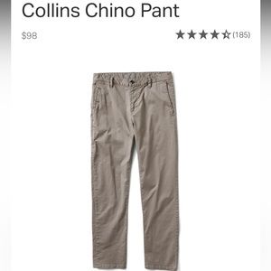 NWT Vuori men’s Collins Chino Pant in “cocoa” color. Sz 33.